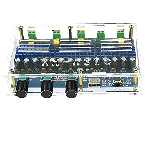 Reland Sun 4-Kanal Audio Amplifier Board, Digital Amplifier Preamplifier Board Double Stereo XH-A310 Amplifier with Tuning