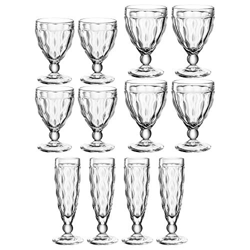 LEONARDO Gläser-Set BRINDISI, (Set, 12 tlg., 4 Sektgläser-4 Weißweingläser-4 Rotweingläser), Glas