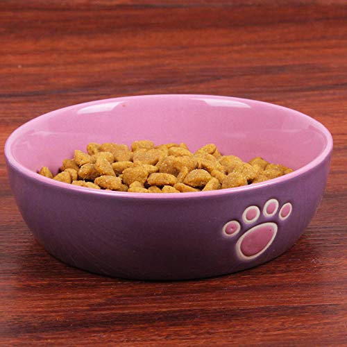 Fressnäpfe für KatzenHundebedarfKeramik Pet Bowl Katzenfutter Schüssel Runde Easy Clean Water Feeder Hund Cat Feeder