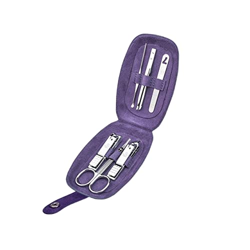 Nagelknipser für Damen Nagelschneidemaschinen, Pflegemaniküre -Set Nagelschere Set 6 in 1 Edelstahlpediküre -Pflege mit tragbarem Reisegehäuse Fingernagelknipser (Color : C)