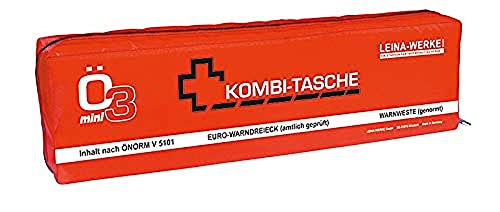 LEINAWERKE 33058 Mini-Kombitasche ÖNORM Ö3 Mini schwarz - weiß/rot, ohne Klett, 5 Stk.