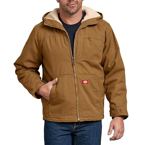 Dickies Herren Sherpa Lined Duck Jacket Oberbekleidung, Braun, XXL EU