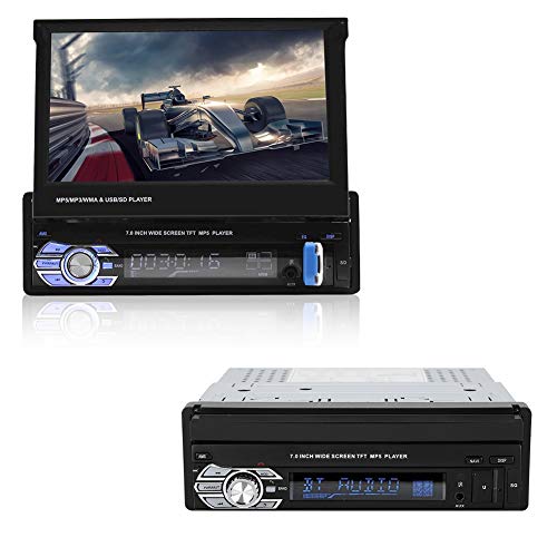 Vipxyc Autoradio-MP4-Player, Audio-Multimedia-Car-Player, Unterstützung von Bluetooth-Anrufen und Umkehrvideoeingang, verlustfreies Audioformat mit einem hochauflösenden 7-Zoll-Touchscreen