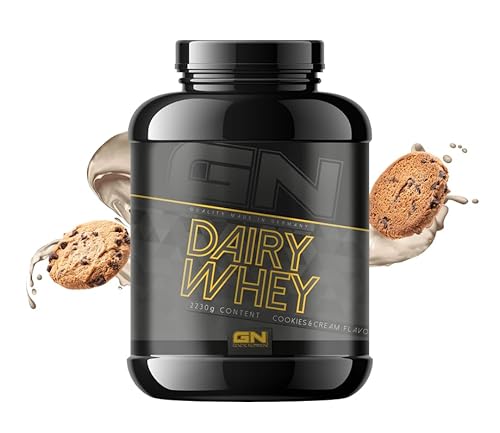 GN Laboratories 100% Dairy Whey Protein Pulver 2230g (Cookies and Cream) – Eiweißpulver zum Muskelaufbau – Proteinpulver für Protein Shake