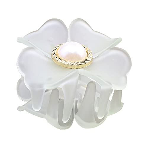 SHUBIAO Jelly Girls Colors Translucent Flower Hair Claws Women Cute Clips Hair Shape Hair Clip Short Hair Clips for Women Hair Clips (Color : C)