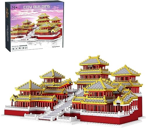 Architektur Modular Haus Bausteine, Chinesischer Alter Palast Architektur, 5184 Stücke Haus Bausteine Epang-Palast Architektur Modell, Nicht Kompatibel mit Lego (8019)