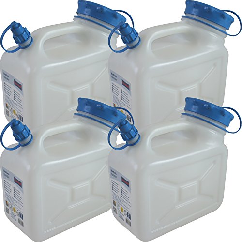 4x Weithals-Kanister 5 Liter PRO 4er Set Lebensmittelkanister Wasserkanister 5 Liter