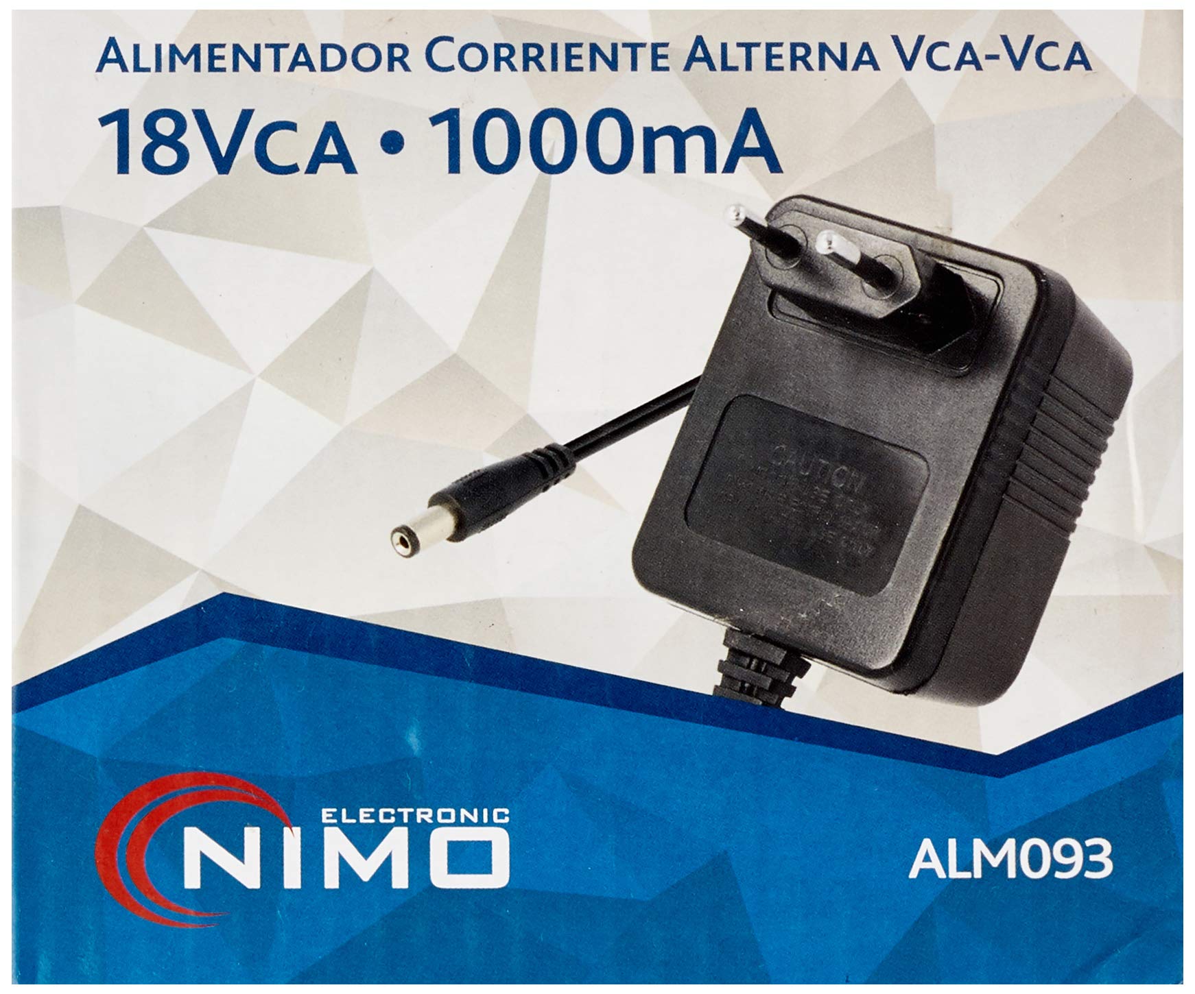 NIMO Netzteil 220Vca - 18 Vca/1000 mA, Schwarz