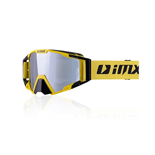 Schutzbrille IMX SAND | Iridium + klares Visier | Antifog- und Anti-Scratch-Linse | Nasenschutz | Breites 45mm Armband mit Silikondruck | Drei Schichten Schaum | Motocross Enduro Downhill Freeride MX