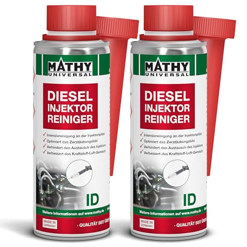 MATHY-ID Injektoren Reiniger Diesel - Diesel Additiv zur Reinigung der Einspritzdüsen im Dieselmotor - Einspritzdüsen Reiniger, 2 x 200 ml