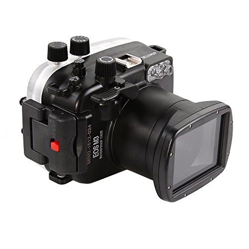 FOTGA 40M / 130ft Wasserdichtes Gehäuse Tauch Harte Fall Abdeckung für Canon EOS M3 mit 18-55mm Objektiv
