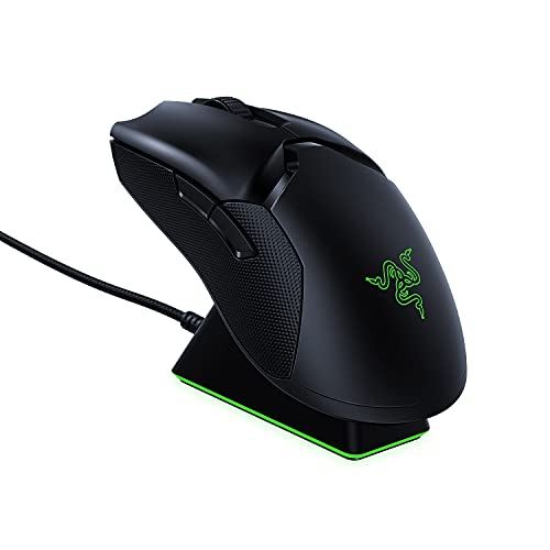 Razer Viper Ultimate Wireless Gaming Maus (Ultraleicht, beidhändig, kabelgebunden mit optischen Sensor (16.000 Dpi) und den schnellsten Mausschaltern im Gamingbereich mit RGB Chroma Beleuchtung)