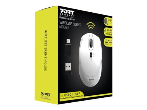 PORT DESIGNS 900714 Mouse Ambidextrous RF Wireless+USB Type-C 1600 DPI