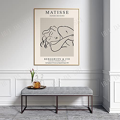 Rumlly Matisse schlafende Frau, Matisse-Druck, druckbare Wandkunst, Matisse-Poster, Matisse-Ausstellungsplakat, Abstrakter Kunstdruck 50x70cm Rahmenlos