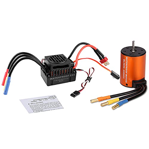 Brushless Motor mit 60A ESC Combo Set für 1/10 RC Auto-LKW Upgrade-Wasserdichte 3650