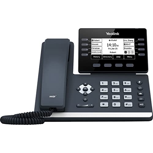 Yealink SIP-T53W IP-Telefon, kabelgebunden, kabellos, WLAN, Bluetooth, Wandmontage, Desktop, klassisches Grau
