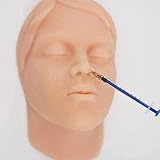 LMEILI Übungstrainingskopf-Injektionsmodell Silikonkopf-Gesichtspuppen-Trainingspad für Mikroplastikunterricht, Praxistraining für Medizinstudenten, Ärzte, Kosmetiker