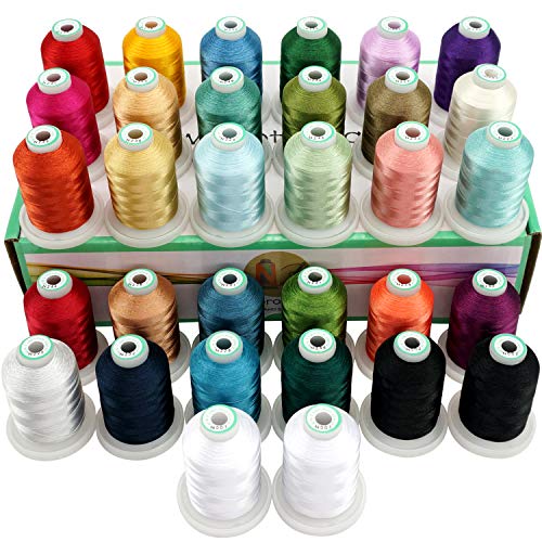 New brothread 32 Spulen Polyester Maschinen Stickgarn 1000M Jeder Spule - Farben ähnlich wie Janome und RA Farben - Sortiment 2