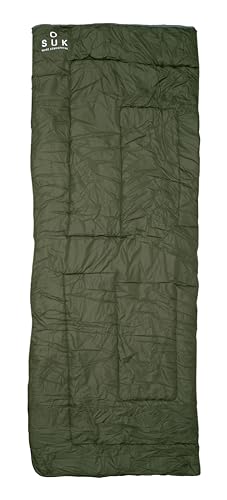 SOUK ONE Premium Deckenschlafsack Schlafsack 70x190cm für Erwachsene Camping Wandern Reisen Couch (Khaki)