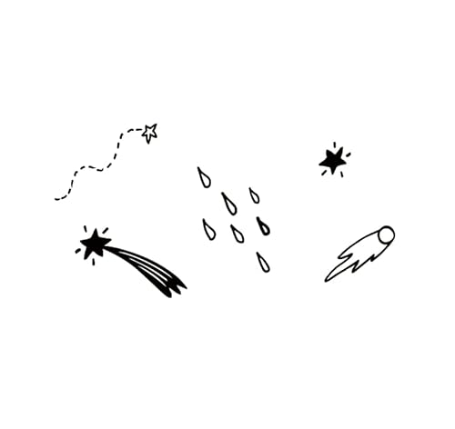 Wasserdichte temporäre Tätowierung, temporäre Tätowierungen, 8 Blatt wasserdichte temporäre Tätowierungsaufkleber mit Sternen, originelle kreative Meteor-Regen-Fälschungstätowierungsaufkleber for Frau