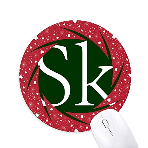 Währungssymbol Slowakische Krone SKK Rad Maus Pad Round Red Rubber