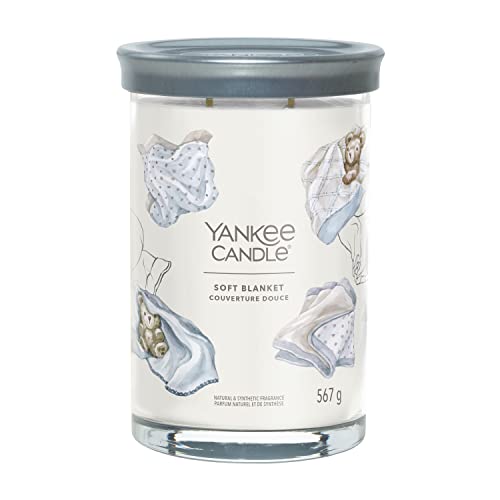 Yankee Candle Signature Duftkerze ; große Tumbler-Kerze mit langer Brenndauer „Soft Blanket“ ; Soja-Wachs-Mix ; Perfekte Geschenke für Frauen