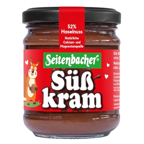 Seitenbacher I Süßkram | Schoko Haselnuss Aufstrich | 52% Haselnüsse I ohne Palmöl I vegan I 6er Pack 6x200g