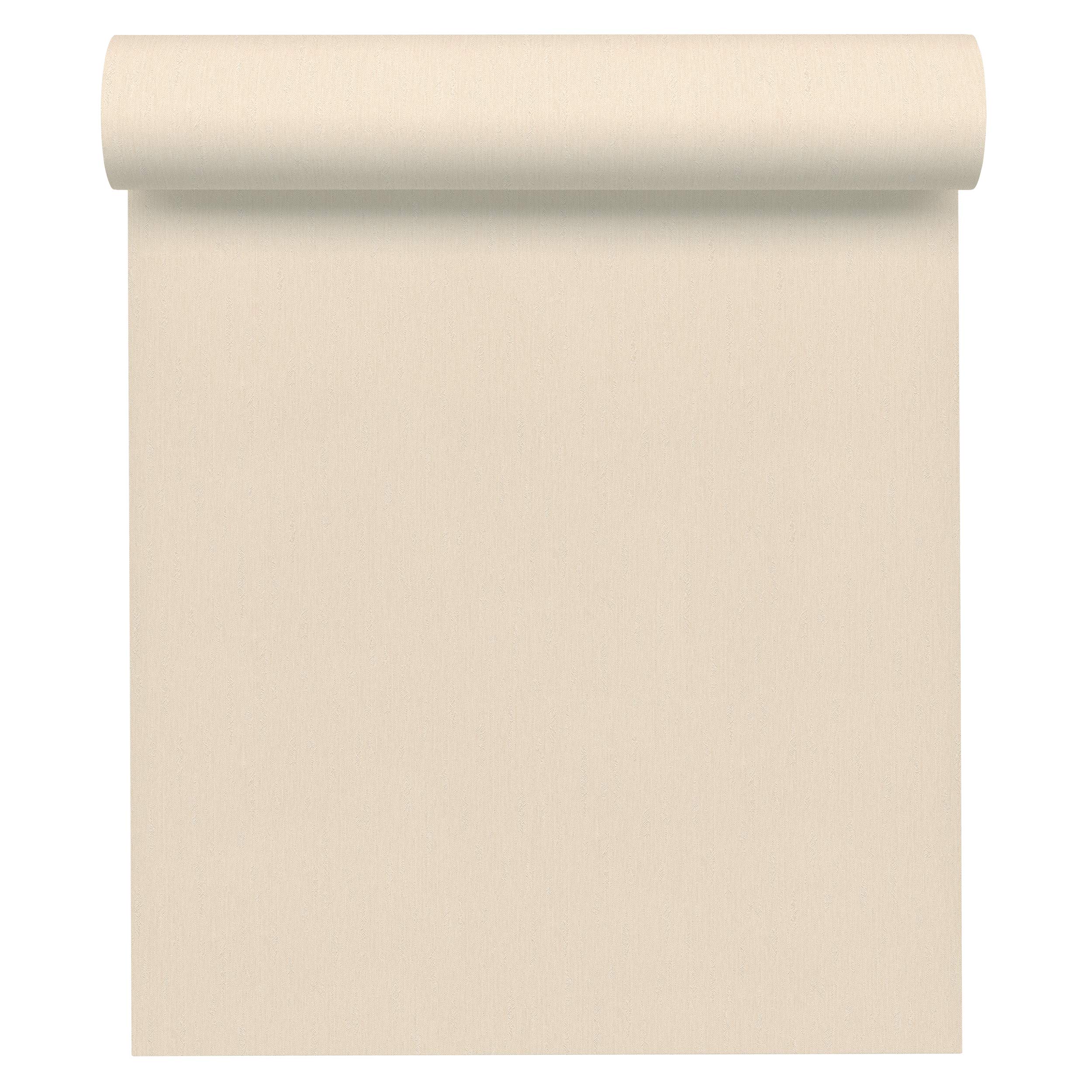 A.S. Création Vliestapete Chateau 5 Tapete Uni 10,05 m x 0,53 m creme metallic Made in Germany 345072 34507-2