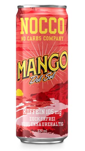 NOCCO BCAA DRINK | Mango Del Sol 330 ml | BCAA | 105 mg Koffein | Energy Drink | Buxtrade | Versch. Mengen (12 Dosen)
