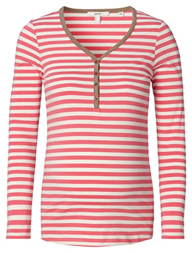 ESPRIT Maternity Damen T-shirt Nursing lange mouw Stripe T Shirt, Blush - 665, XL