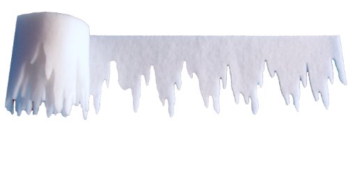 pemmiproducts Eiszapfen aus Schneevlies 400 x 30 cm, ca. 3mm dick, 20 Stück, Gesamtlänge: 80 m (EUR 1,61/m), Dekoschnee