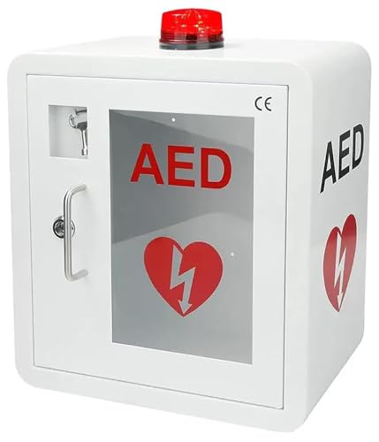 Fotrsta AED-Schrank, Erste-Hilfe-AED-Defibrillator-Aufbewahrungsschrank Mit Alarmsystem, Erste-Hilfe-Kasten, Herz-Defibrillator-Aufbewahrungsschrank, AED-Alarmbox Für Büro, Krankenhaus