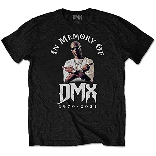 DMX T Shirt R.I.P. Logo Nue offiziell Herren Schwarz