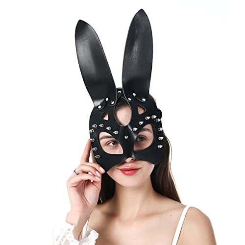SpaRcz Sexy Damen-Maske, Leder, Halbgesichtsmaske, Cosplay-Kostüm, Zubehör für Halloween, Kostüm, Maskerade, Party, sexy Maske MK-07