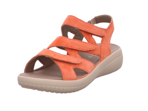 Fidelio Damen Sandalen Orange Rauleder, Größe:38, Farbauswahl:rot