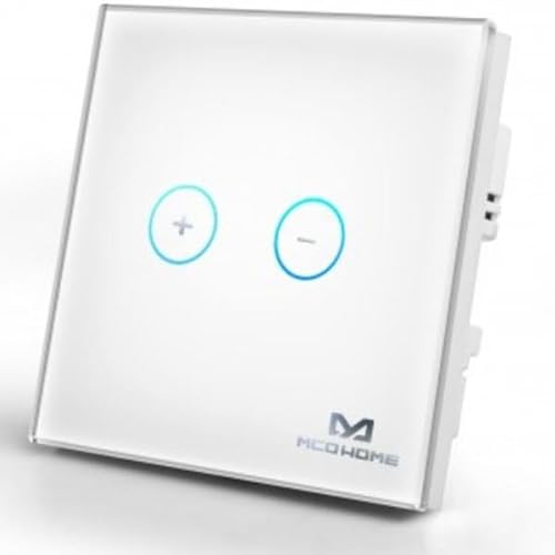 MCO Home Z-Wave Smart Light Dimmer with Touch Panel, MH-DT311, White