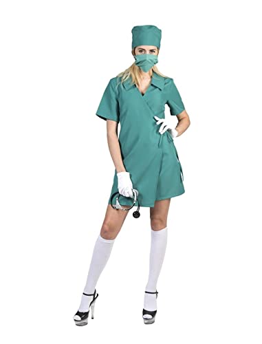 Kostüm Chirurgin Größe 44/46 / Damen Ärztin Arztkostüm Doktorin Doktor Krankenhaus Blau Grün Karneval Fasching Pierro's