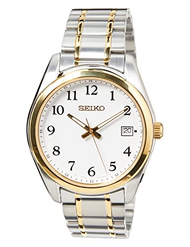 Seiko Herren Analog Quarz Uhr mit Metall Armband SUR460P1