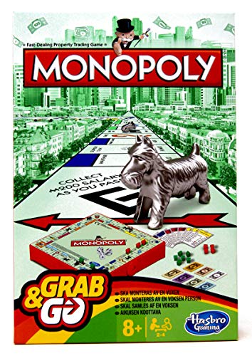 Monopoly Grab and Go: Monopoly-Reisespiel (Nordic Pack), Mehrfarbig, B1002179