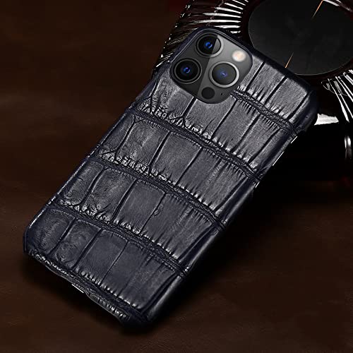 Crocodile Print Leather Matt Phone Case for iPhone 13 Pro Max 12 Mini 11 12 Pro Max X XS Max XR SE 2020 Luxury Cover,Blue 3,iPhone 13 Mini(5.4)