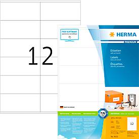 Herma Premium-Adressetiketten Nr. 4635, 105 x 48 mm, selbstklebend, permanenthaftend, bedruckbar, Papier, weiß, 2400 Stück auf 200 Blatt