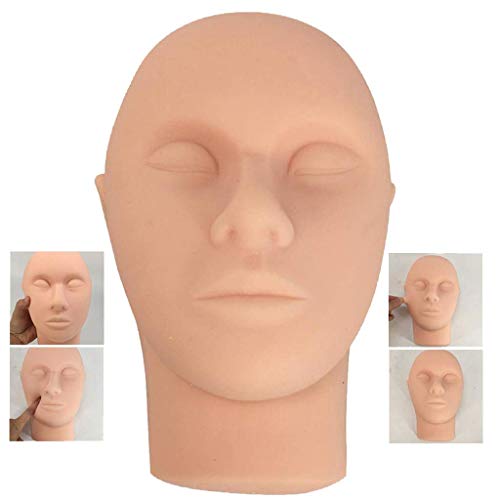Huili Kopf Injection Trainingsmodell - Silikon-Gesichtshaut-Spritzgussform - environmentall Freundliches PVC Werkstoff Kopf Educational Modell Medizinisches Praxis-Trainings-Modell