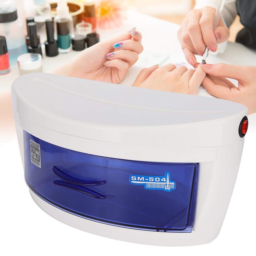 eecoo UV-Desinfektionsbox, tragbarer O3-Desinfektionsschrank, Sterilisator mit Schublade, Sterilisatorbox zur Desinfektion von Nagelwerkzeugen und Make-up-Werkzeugen(220V)
