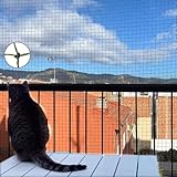 Ancecos Katzennetz für Balkon und Fenster drahtverstärkt, Katzennetz drahtverstärkt 6x3m, Bissfest; Olivgrün