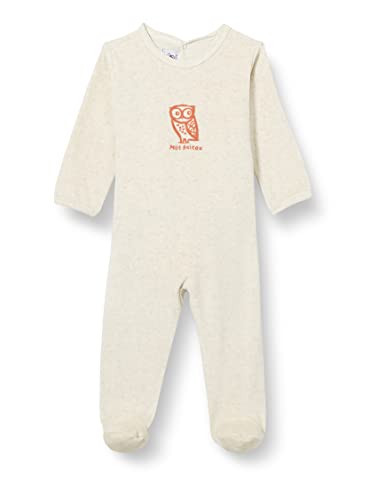 Petit Bateau Kinder Unisex A057I Schlafanzug aus Samt für Babys mit Eulen, MONTELIMAR Chine, 24 Monate