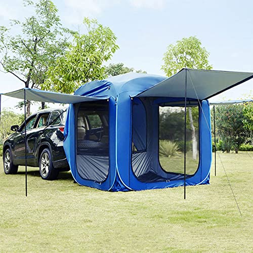 Heckklappen-Markise, Auto-Zelt – automatisches SUV-Zelt mit großer Raumverlängerung für Autos, frei baubare, tragbare Kofferraum-Zeltabdeckung für Lieferwagen, Heckklappen-Zelt, UV