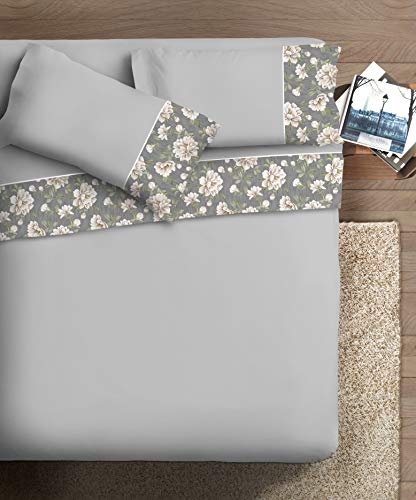Ipersan Komplett mit Fotorand Armonie Doppelbett Design Corolla Hintergrund grau