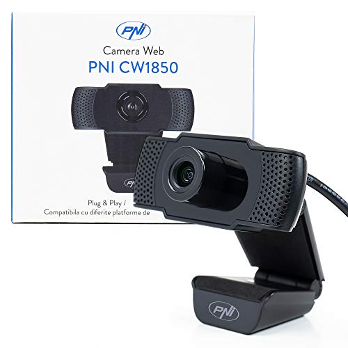 PNI Webcam CW1850 Full HD, USB-Anschluss, aufsteckbares, eingebautes Mikrofon