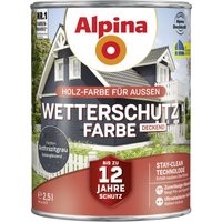 Alpina Wetterschutzfarbe 2,5 l anthrazitgrau