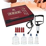 Saugnäpfe Glas Vakuum Schröpfen Set Massagegerät Chinesische Akupunkturtherapie Schröpfen Werkzeuge für Massage Entspannen